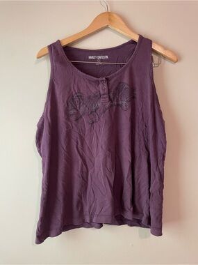 🐱 Harley Davidson | Purple VINTAGE Tank Top